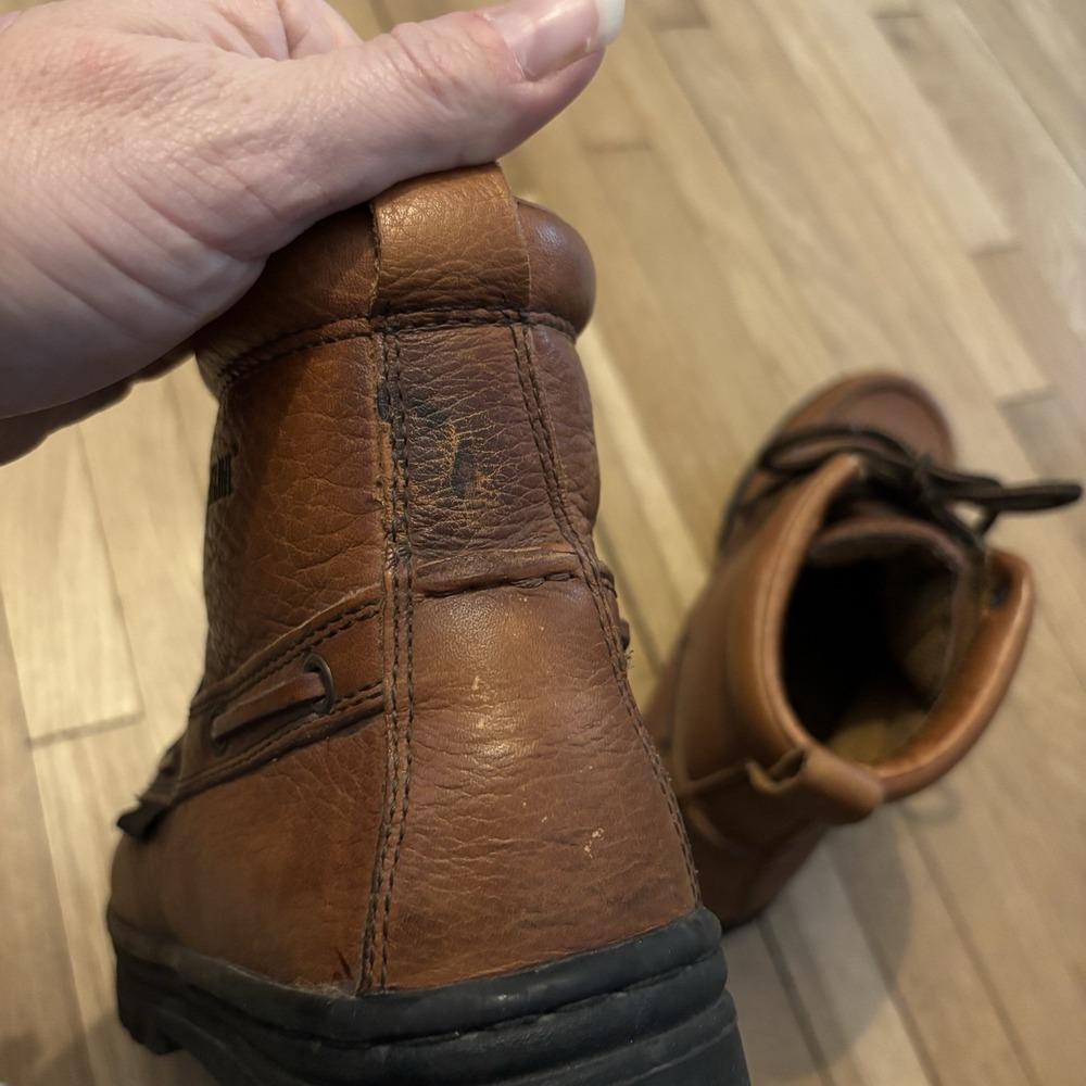 Wolverine Moc-Toe Chukka Shoe Men's 7 Brown Work boots Durable‎ Leather Lace Up - Picture 11 of 13